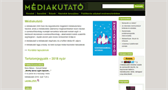 Desktop Screenshot of mediakutato.hu