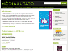 Tablet Screenshot of mediakutato.hu
